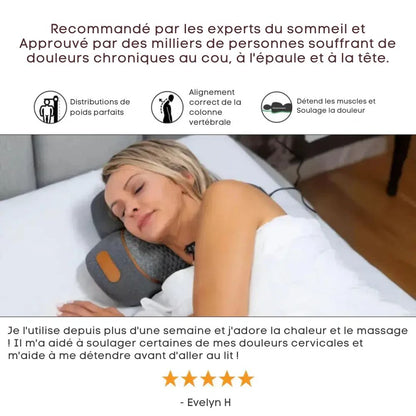 Oreiller de traction chauffant